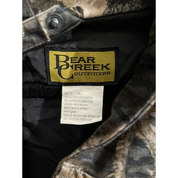 Camo Bear Creek Outfitters Coat Mens Large Heavy Duty Lined Hunting Outdoors XXL - Picture 5 of 16